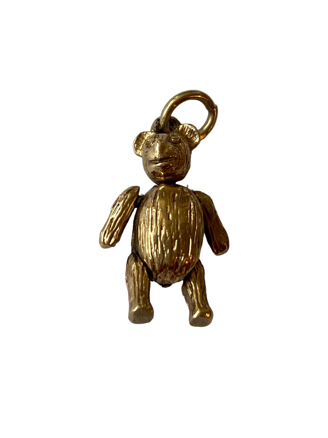 9ct vintage articulated teddy bear charm