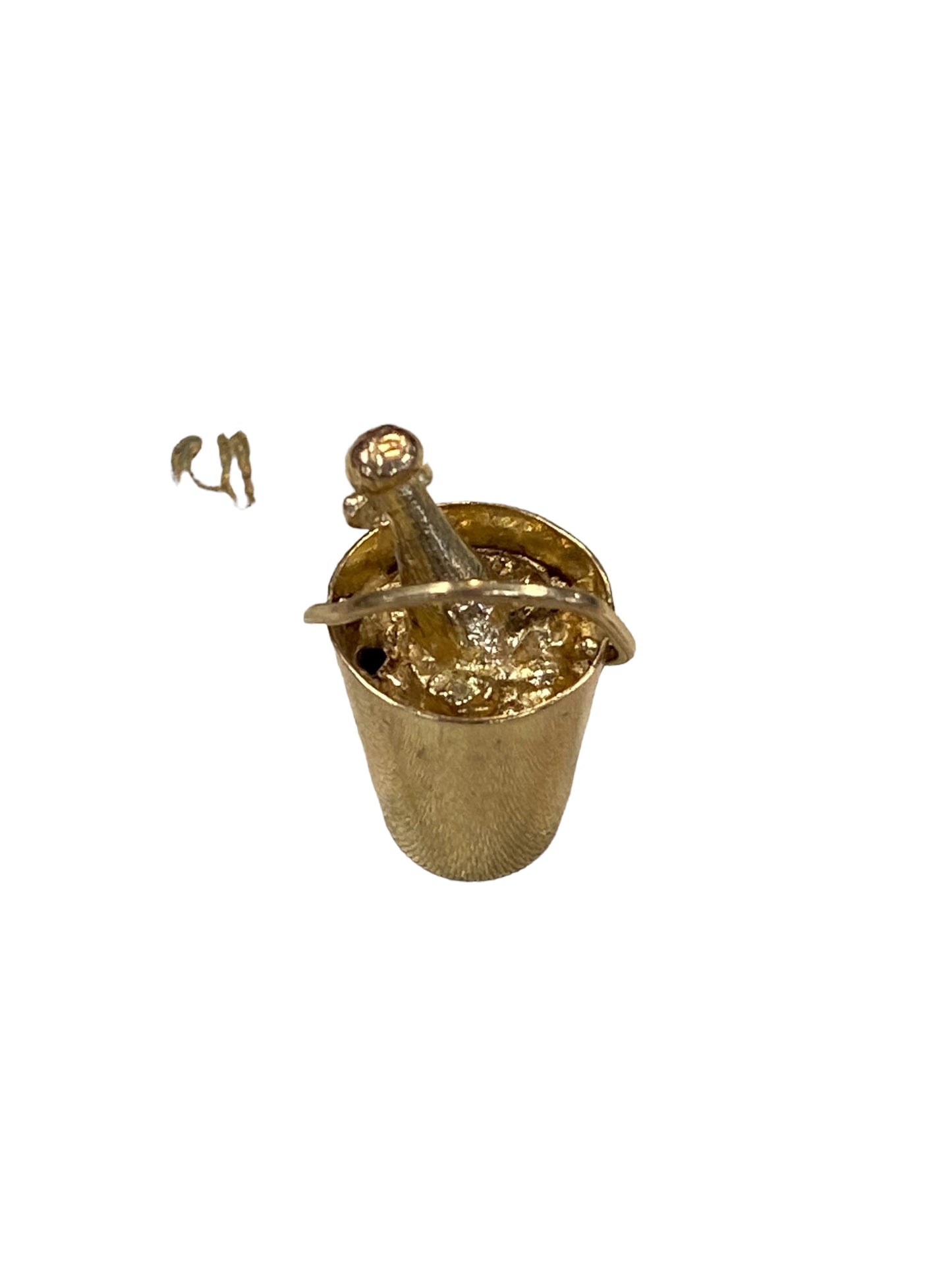 9ct vintage champagne bucket and bottle charm circa 1966