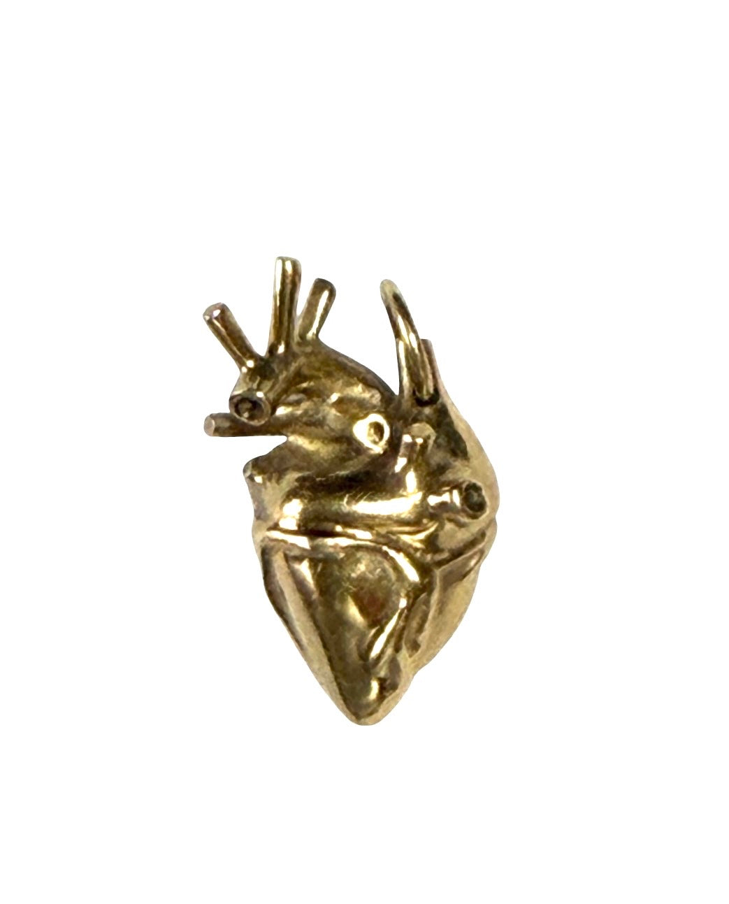9ct preowned realistic heart charm / pendant 3.93g
