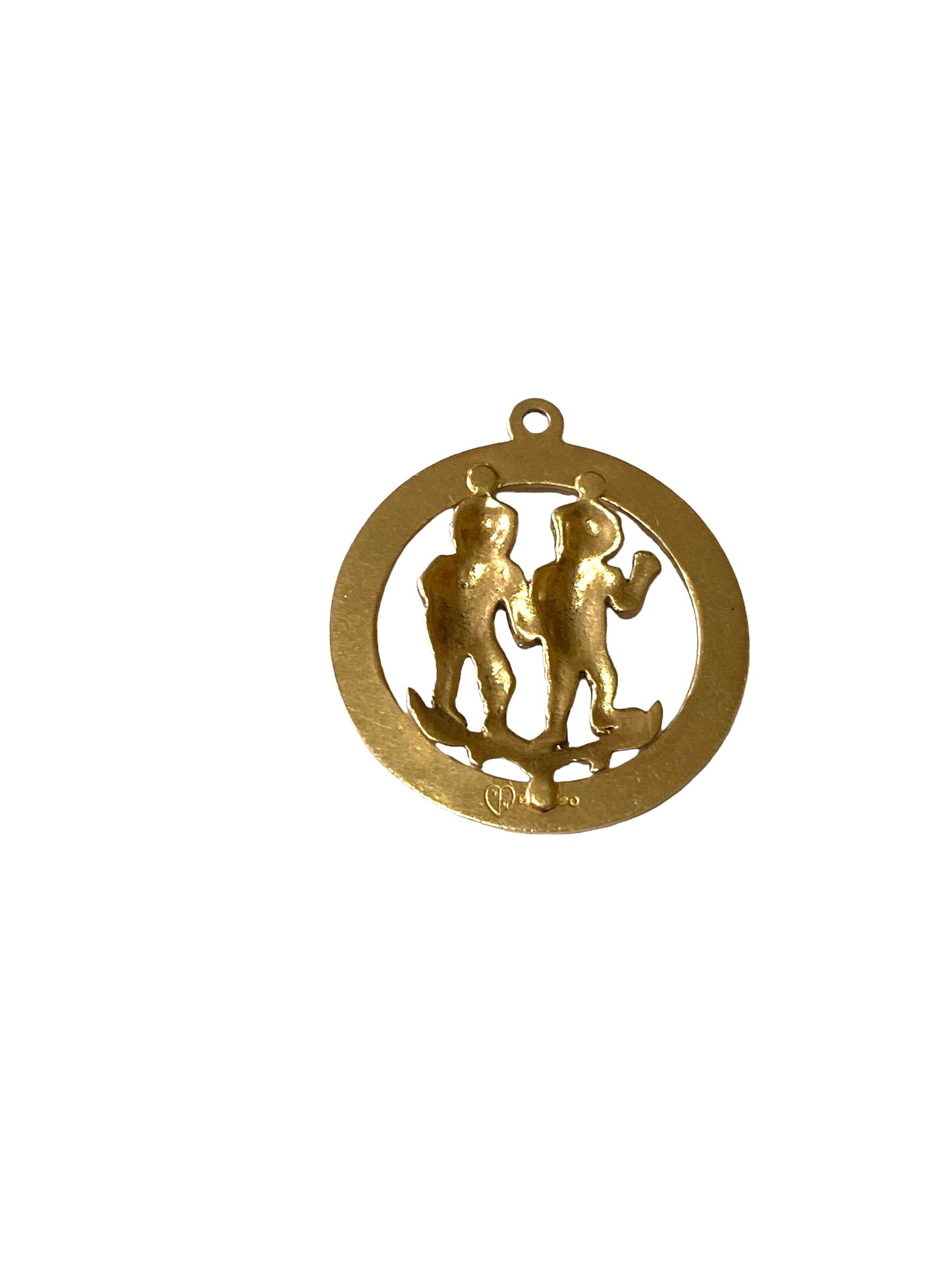 9ct vintage gemini charm / pendant circa 1972