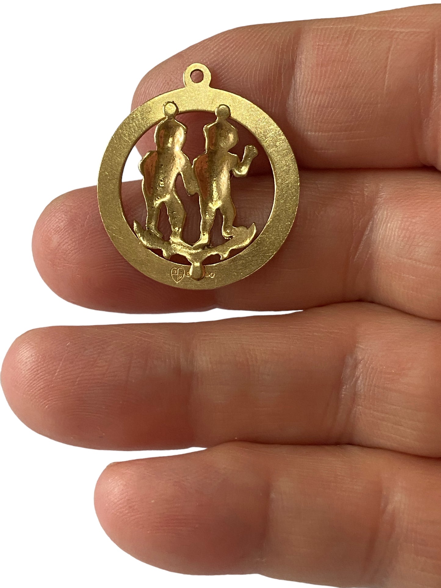 9ct vintage gemini charm / pendant circa 1972