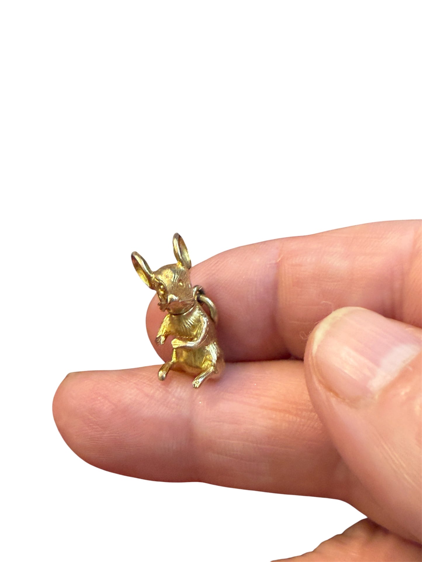 9ct vintage articulated mouse charm 5.3g maker s.p circa 1966