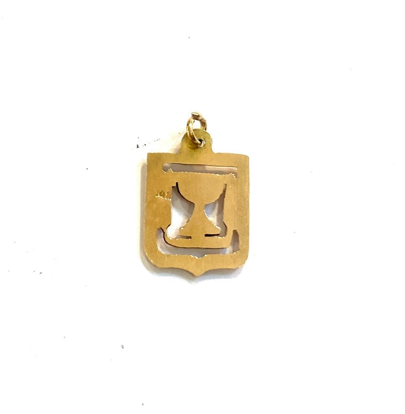 14ct vintage menorah charm / pendant