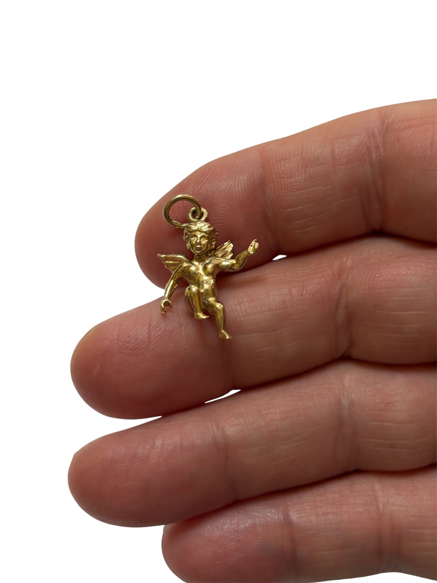 9ct vintage Angel charm, solid gold 2.63g circa 1994 London