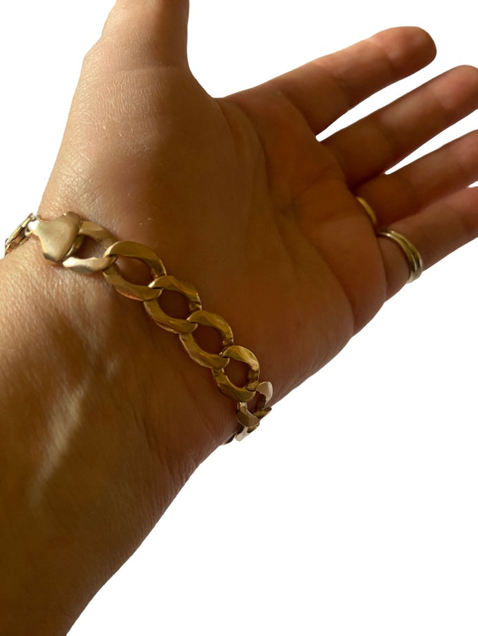 9ct curb link bracelet 20g unisex