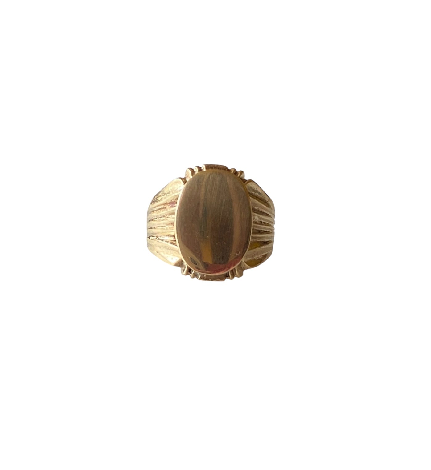9ct vintage signet ring . unisex size M 1/2 circa 1989
