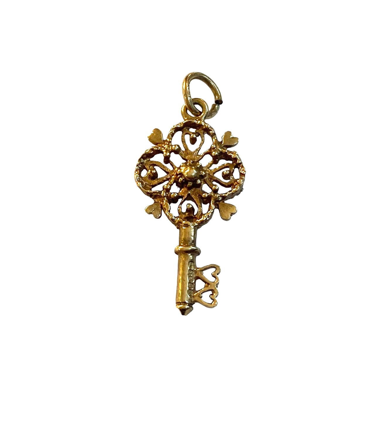 9ct vintage LOVE key charm by WHC circa 1978