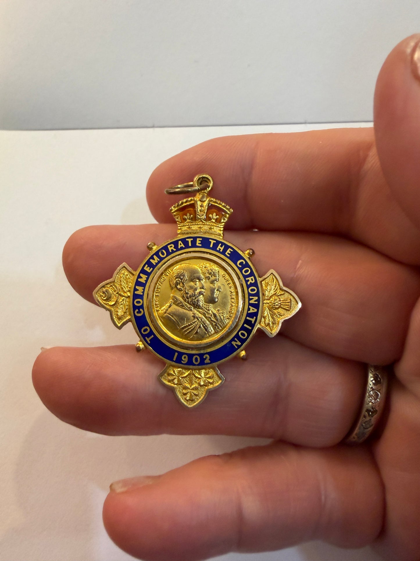 9ct Antique Fob of the coronation of King Edward VII circa 1902