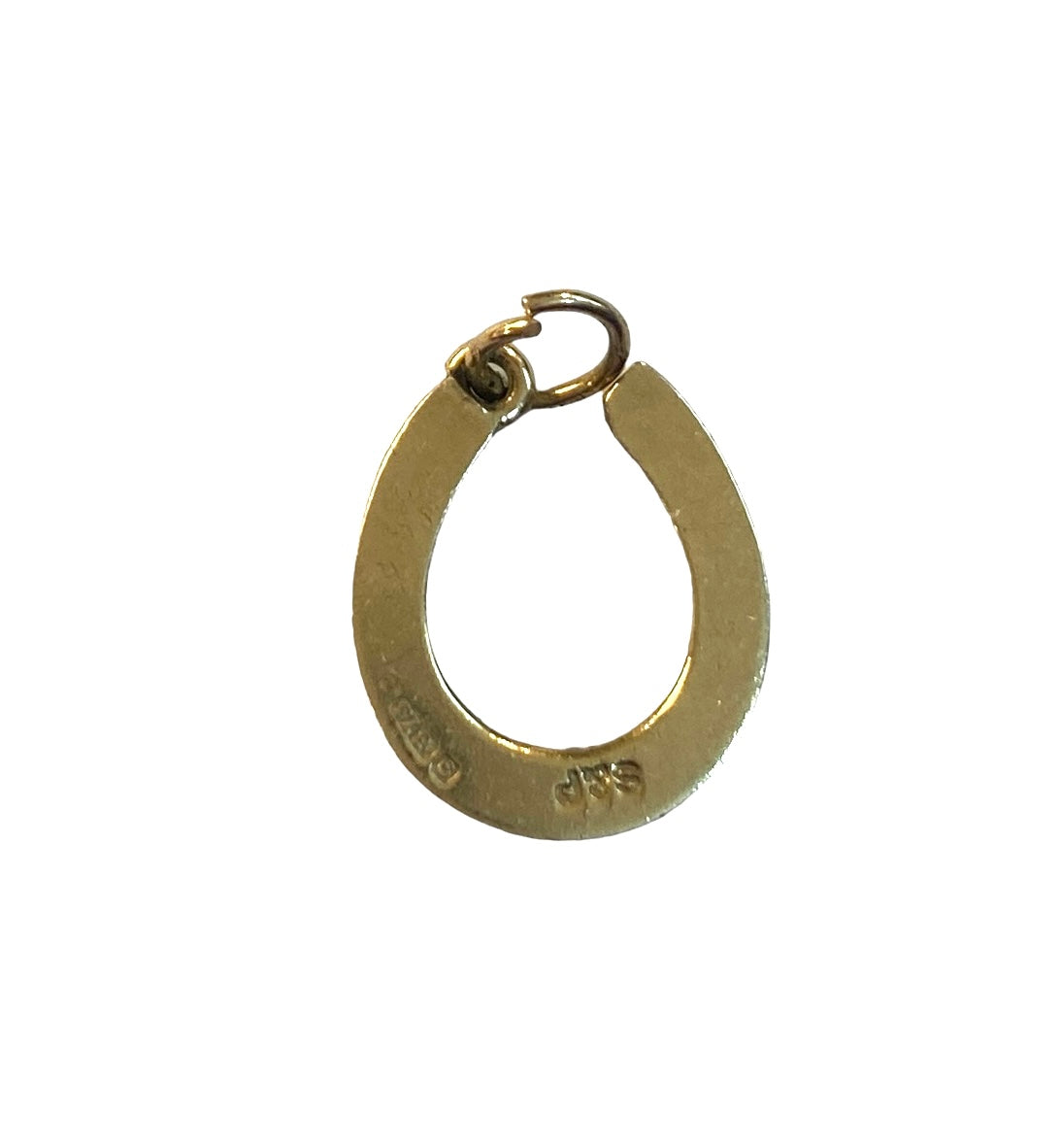 9ct vintage small horseshoe charm / pendant