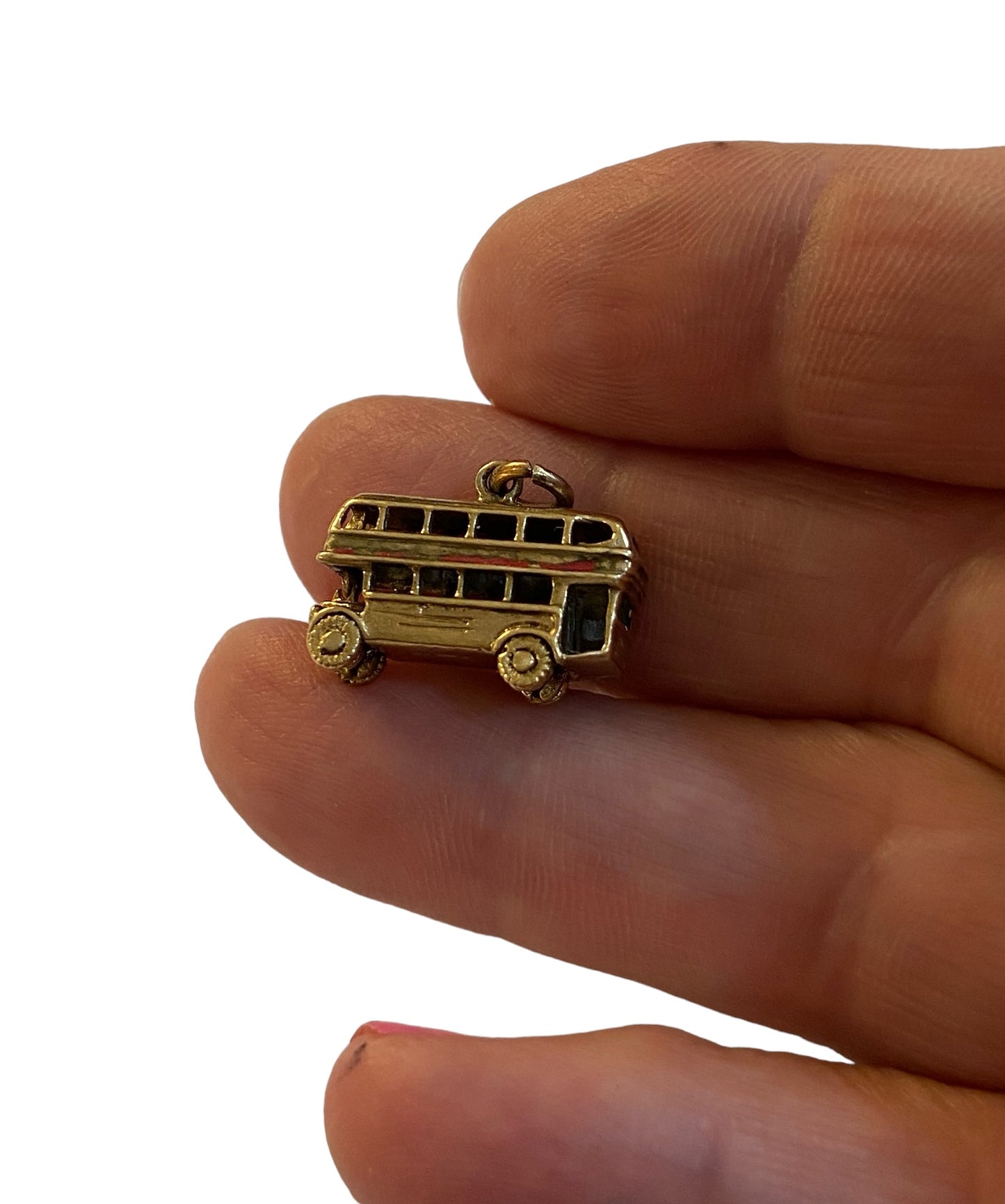 9ct vintage London bus charm circa 1987 3.9g yellow gold