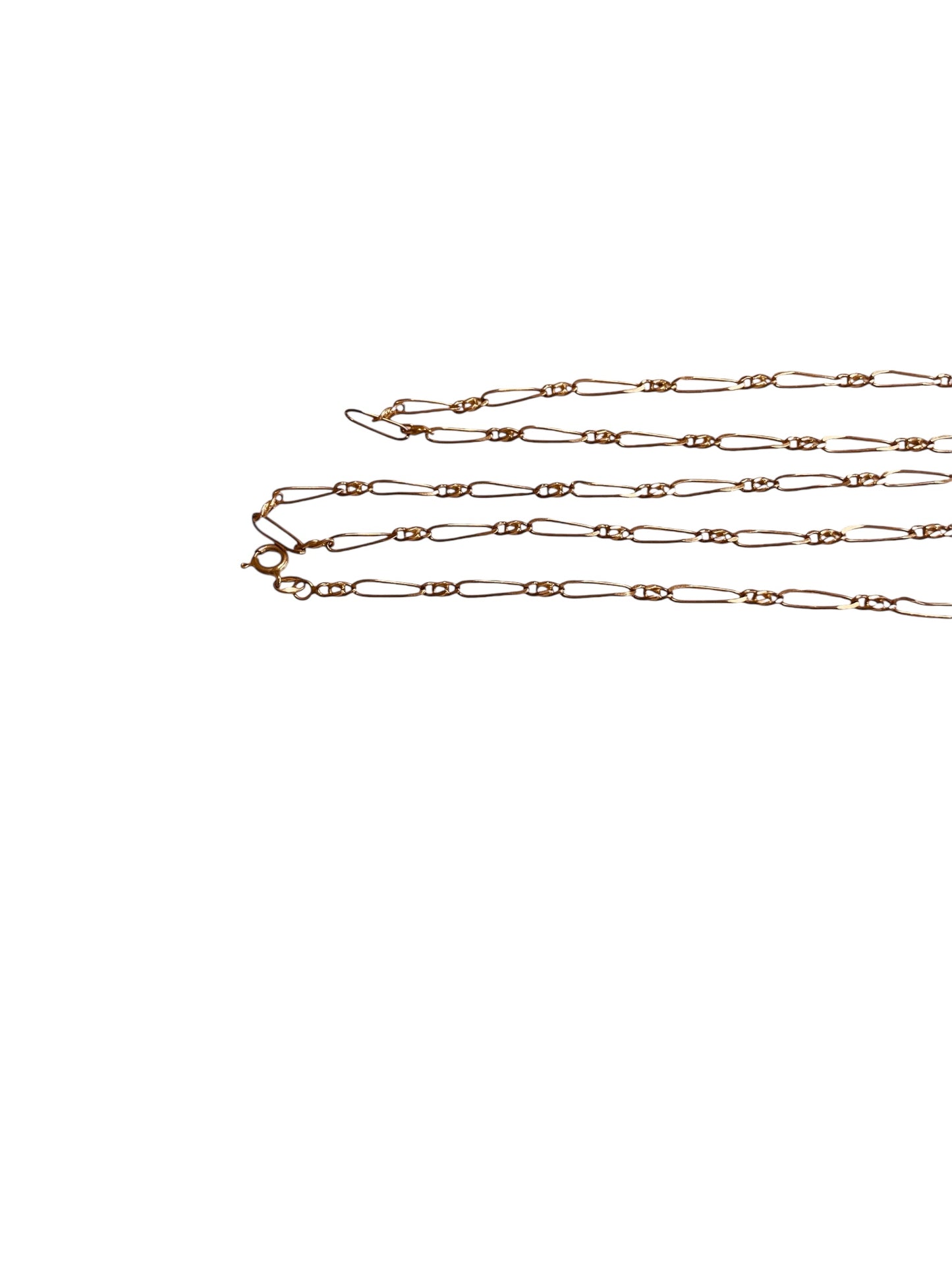 9ct vintage fancy link chain 28 inches (72cm) 8.2g circa 1960s