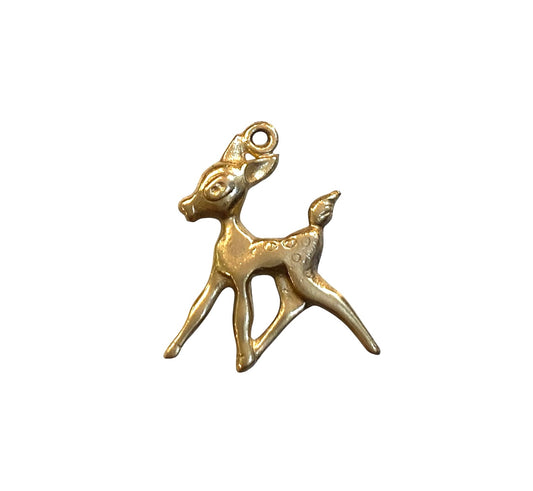 9ct vintage Bambi charm, deer charm, circa 1974