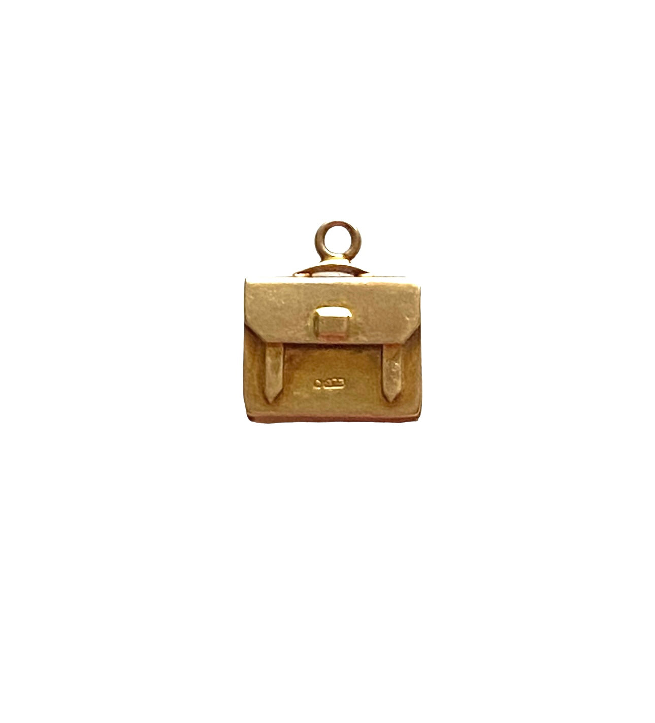 9ct 375 vintage gold satchel charm circa 1949