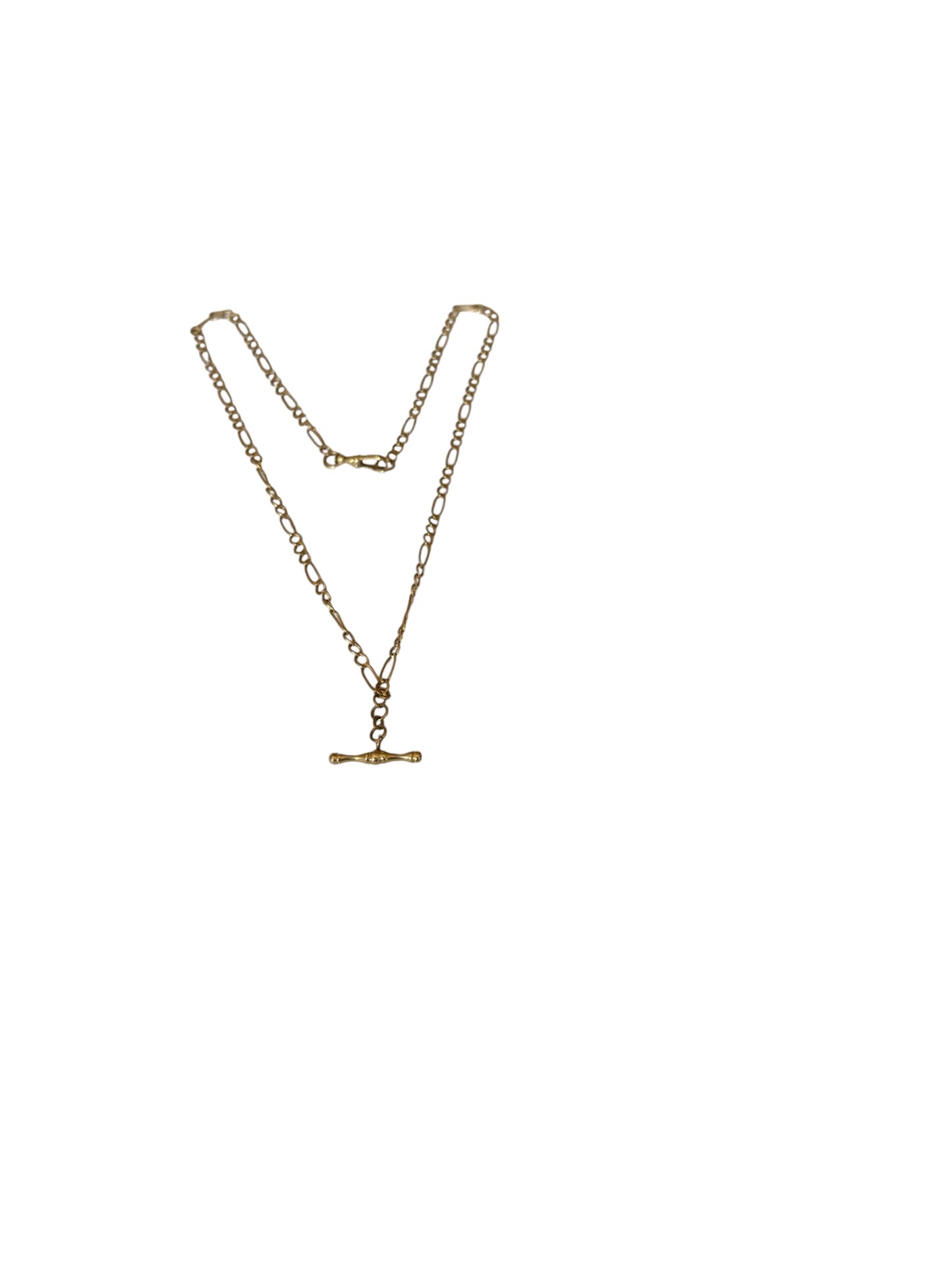9ct vintage albert chain . figero link 3.94g 18 1/2 inches