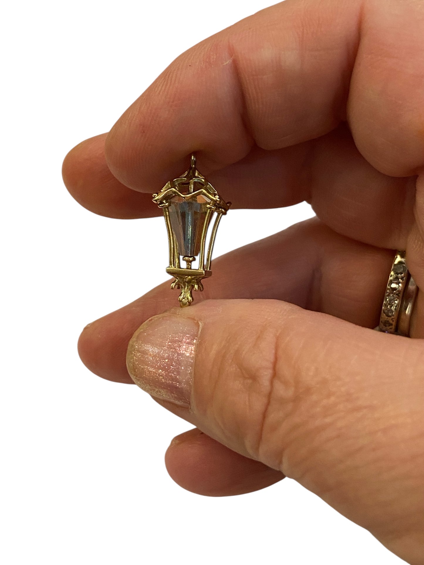 9ct vintage lantern charm / pendant