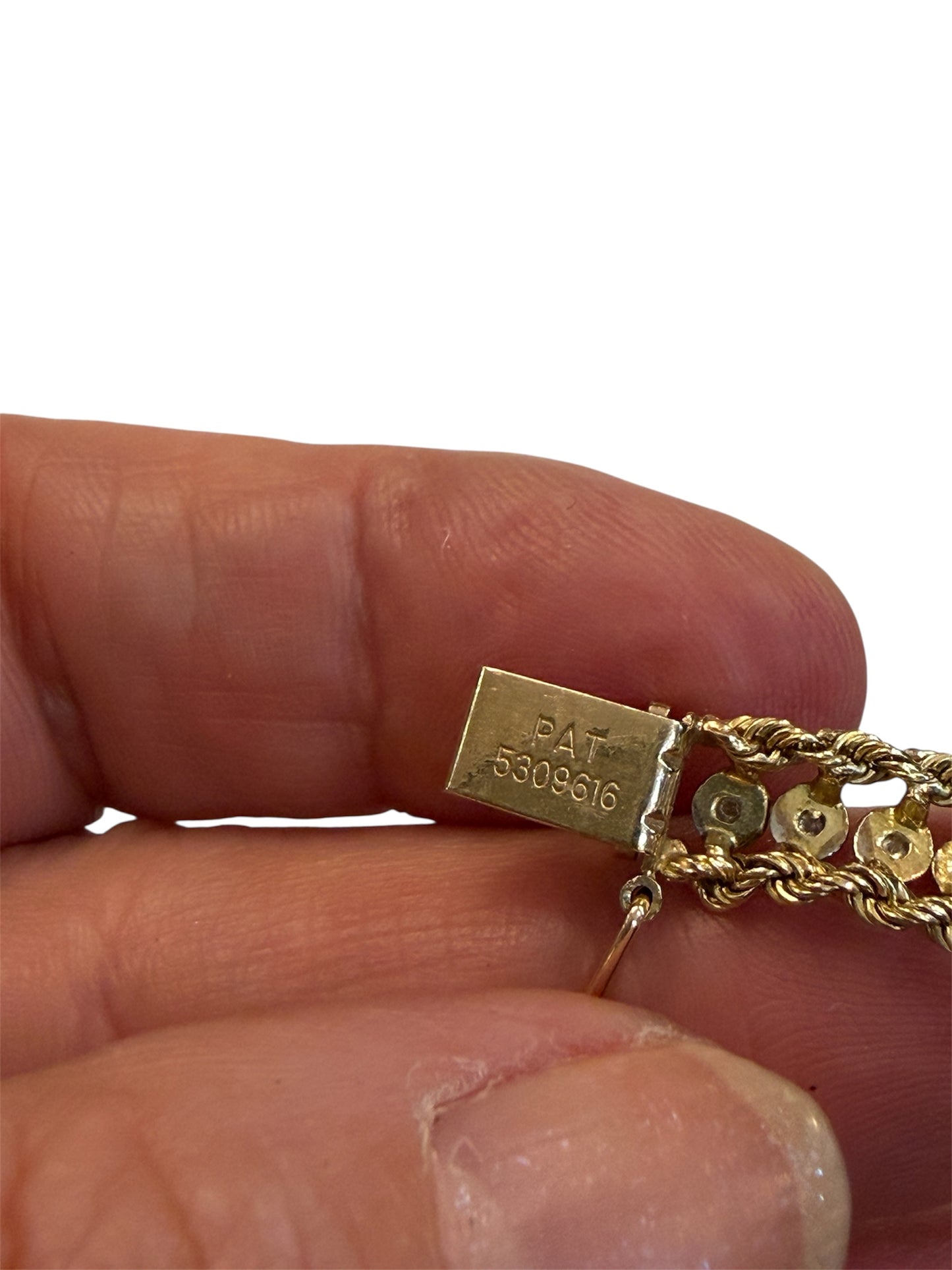 10ct diamond bracelet pre owned circa 1997 10.3g 7 1/2 inches