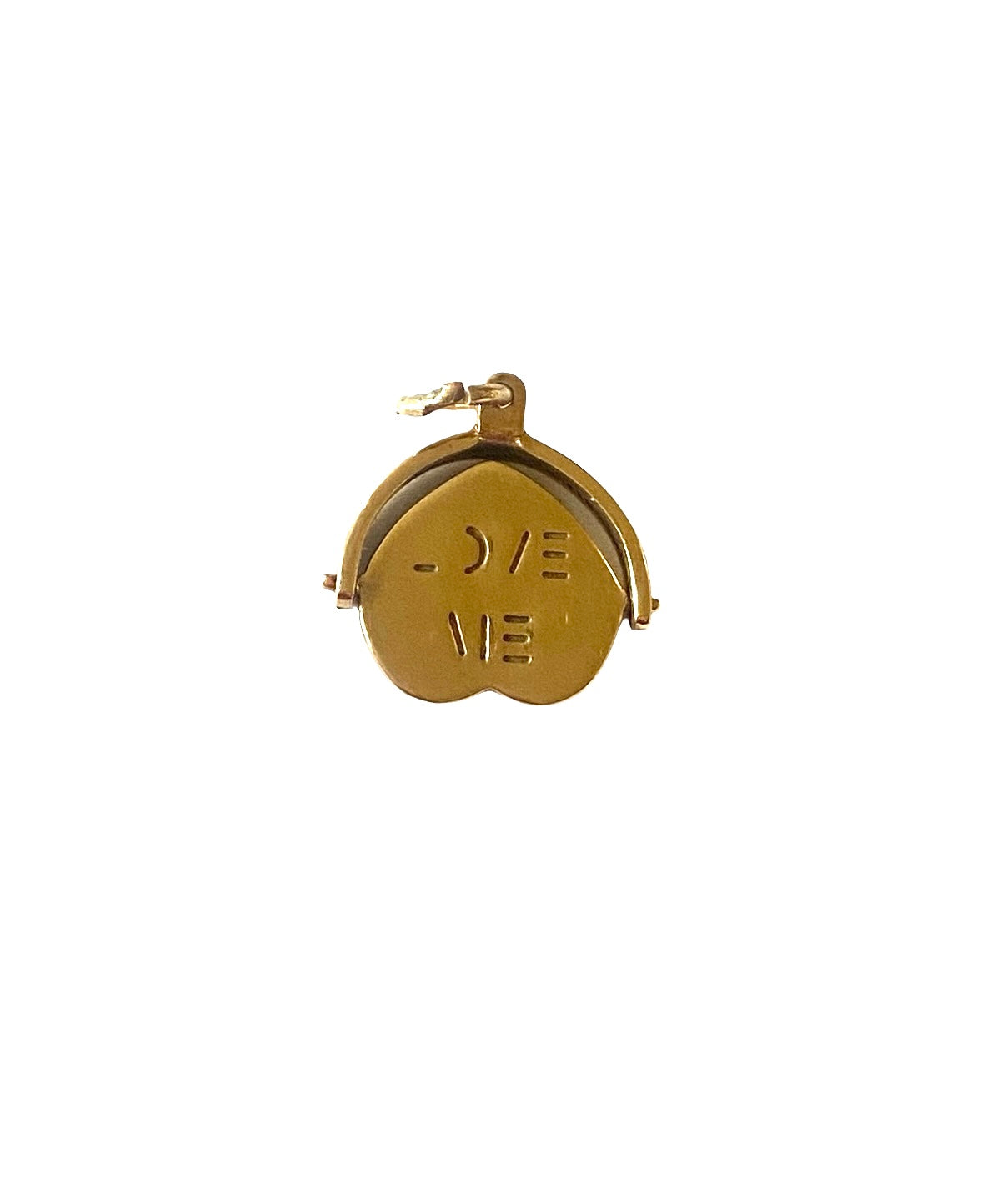 9ct 'love me' spinner charm yellow gold . solid gold. circa 2000