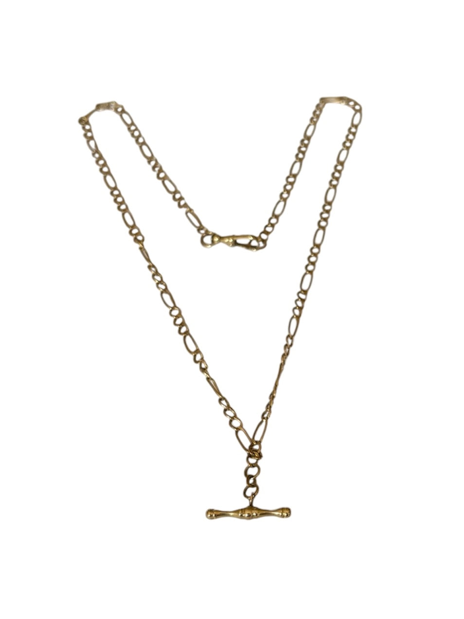 9ct vintage albert chain . figero link 3.94g 18 1/2 inches
