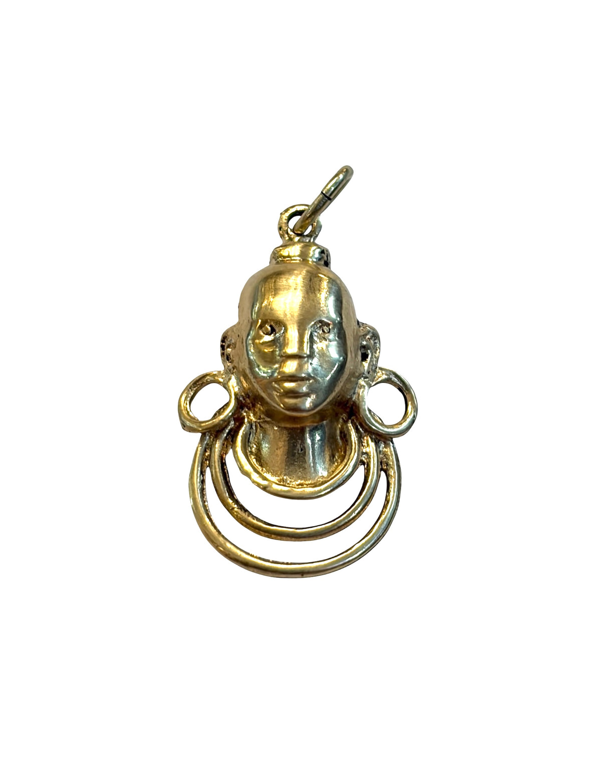 9ct vintage Maasai bust charm / pendant 2.8g