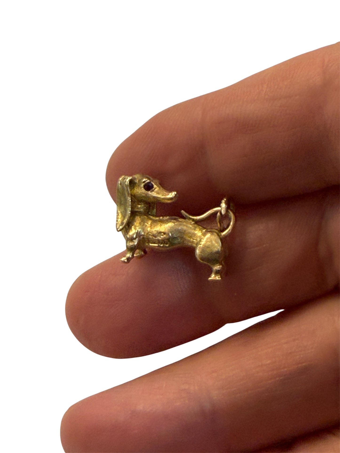 9ct vintage dachshund charm circa 1961 by Georg jensen 4.2G