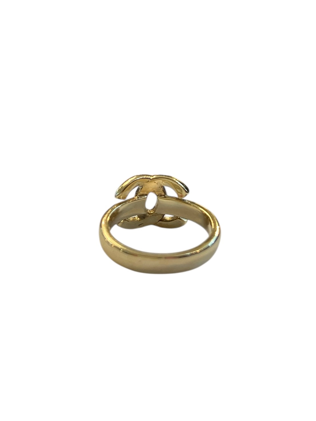 9ct vintage / pre owned C C  ring with diamonds size L1/2