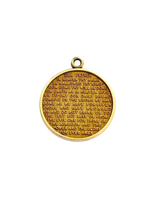 9ct vintage lords prayer charm by WHC circa 1961 2.37g