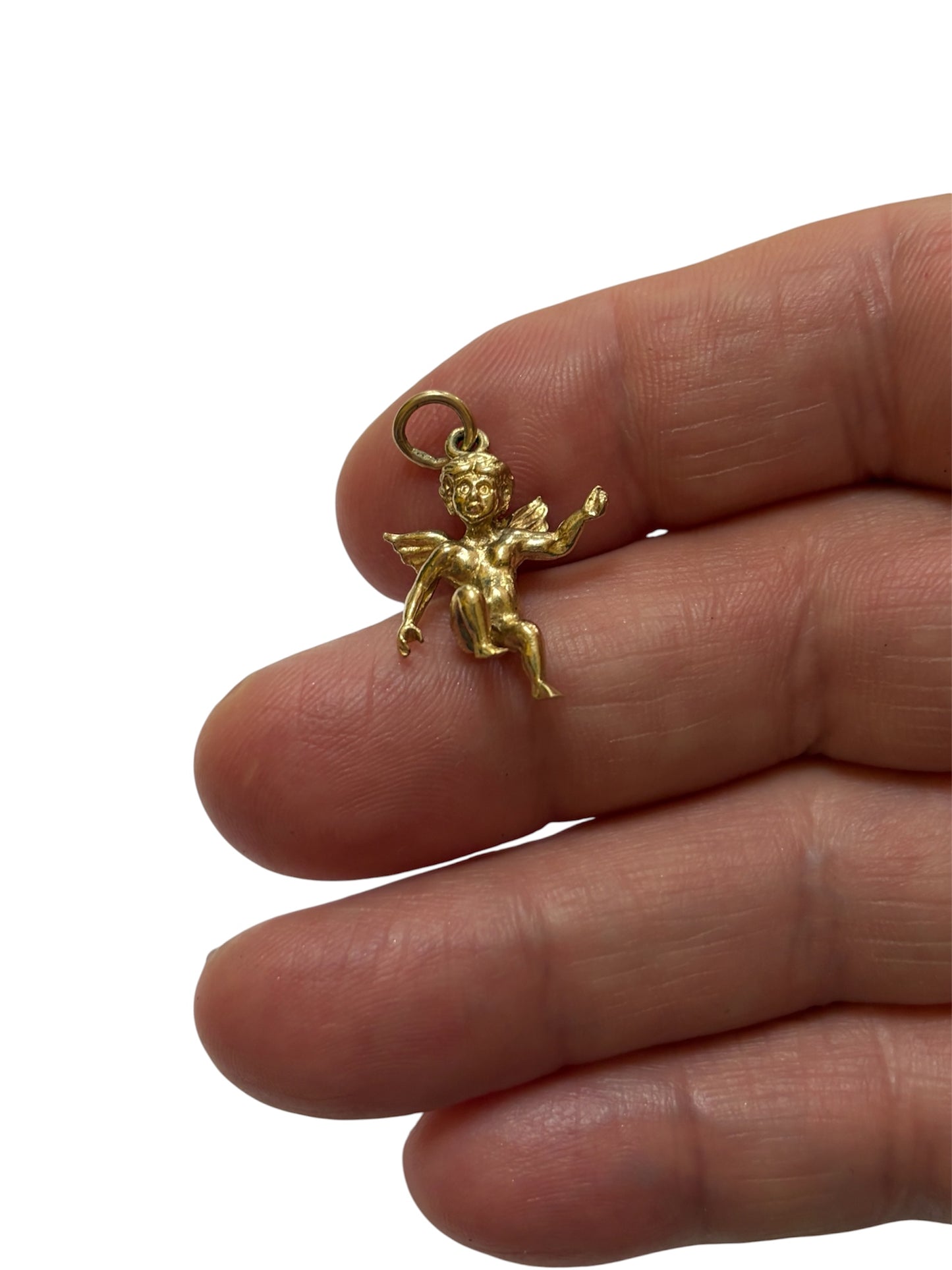 9ct vintage Angel charm, solid gold 2.63g circa 1994 London