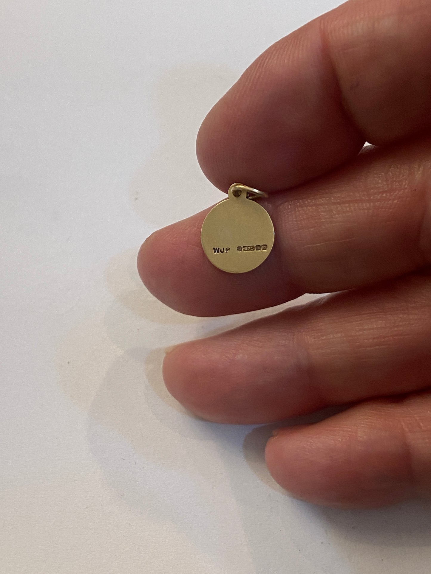 9CT VINTAGE SMALL ST CHRISTOPHER PENDANT CHARM CIRCA 1963