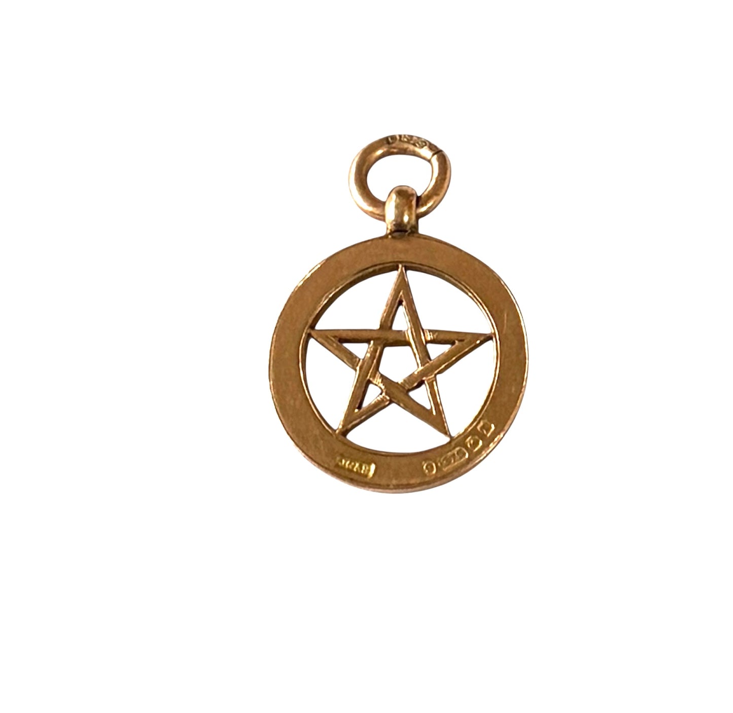 9ct vintage pentagram charm / pendant circa 1940s