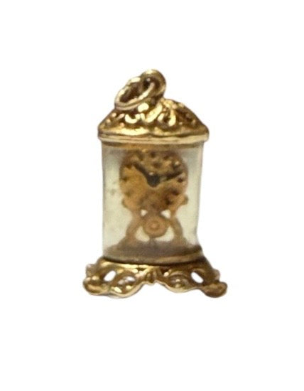 9ct vintage mantel clock charm circa 1977 by RP 4.8g