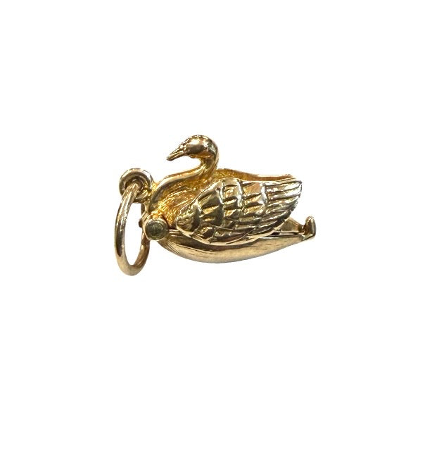 9ct vintage swan lake charm. circa 1965 by RP
