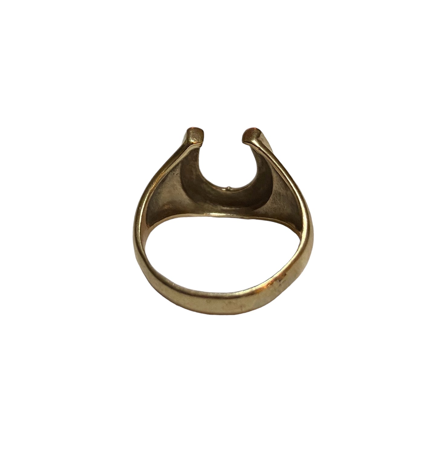 9ct vintage horseshoe ring size Q 1/2 4.0g maker WHC