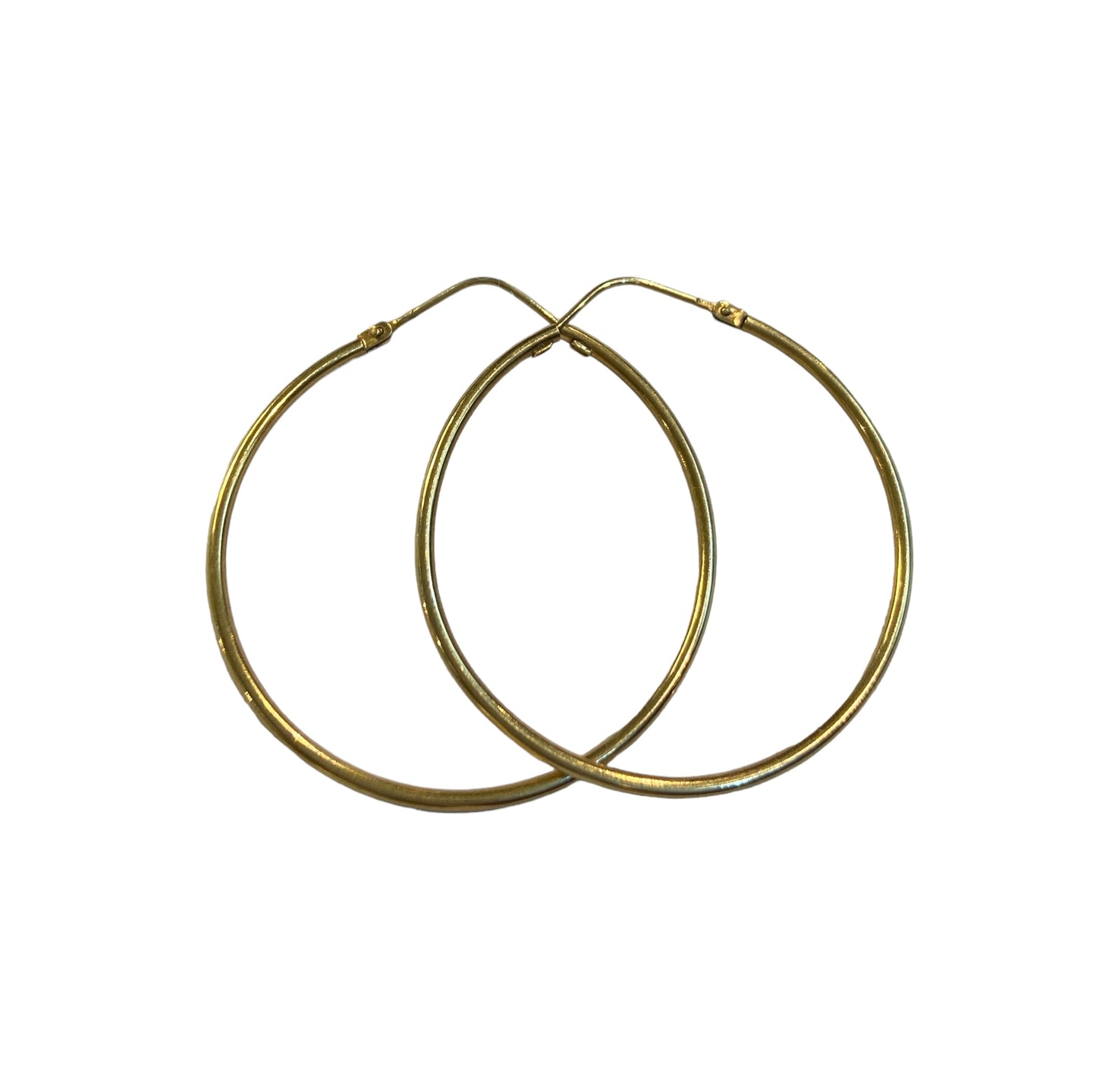 14ct 585 pre owned classic hoop earrings