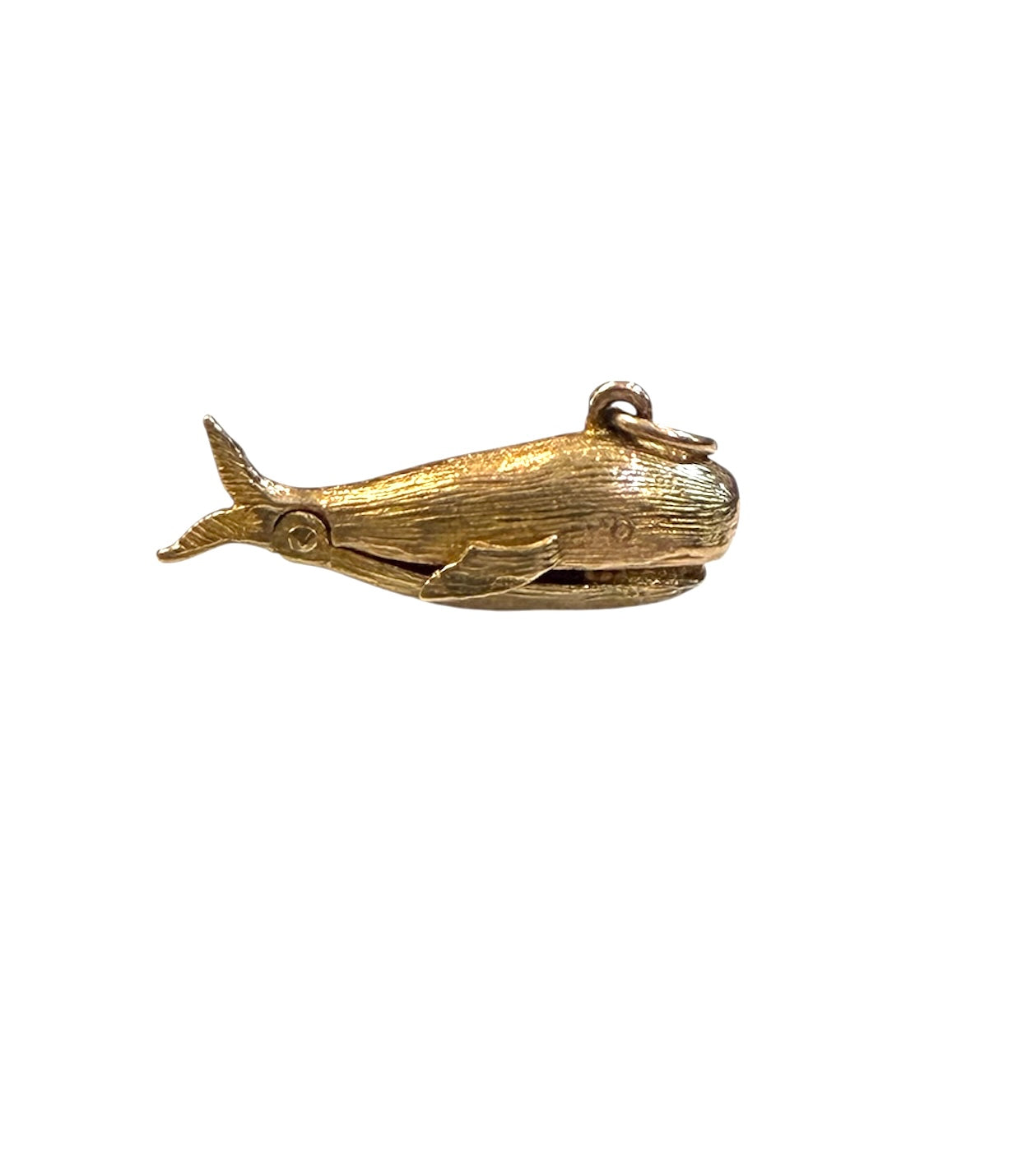 9ct vintage whale charm with jonah circa 1952