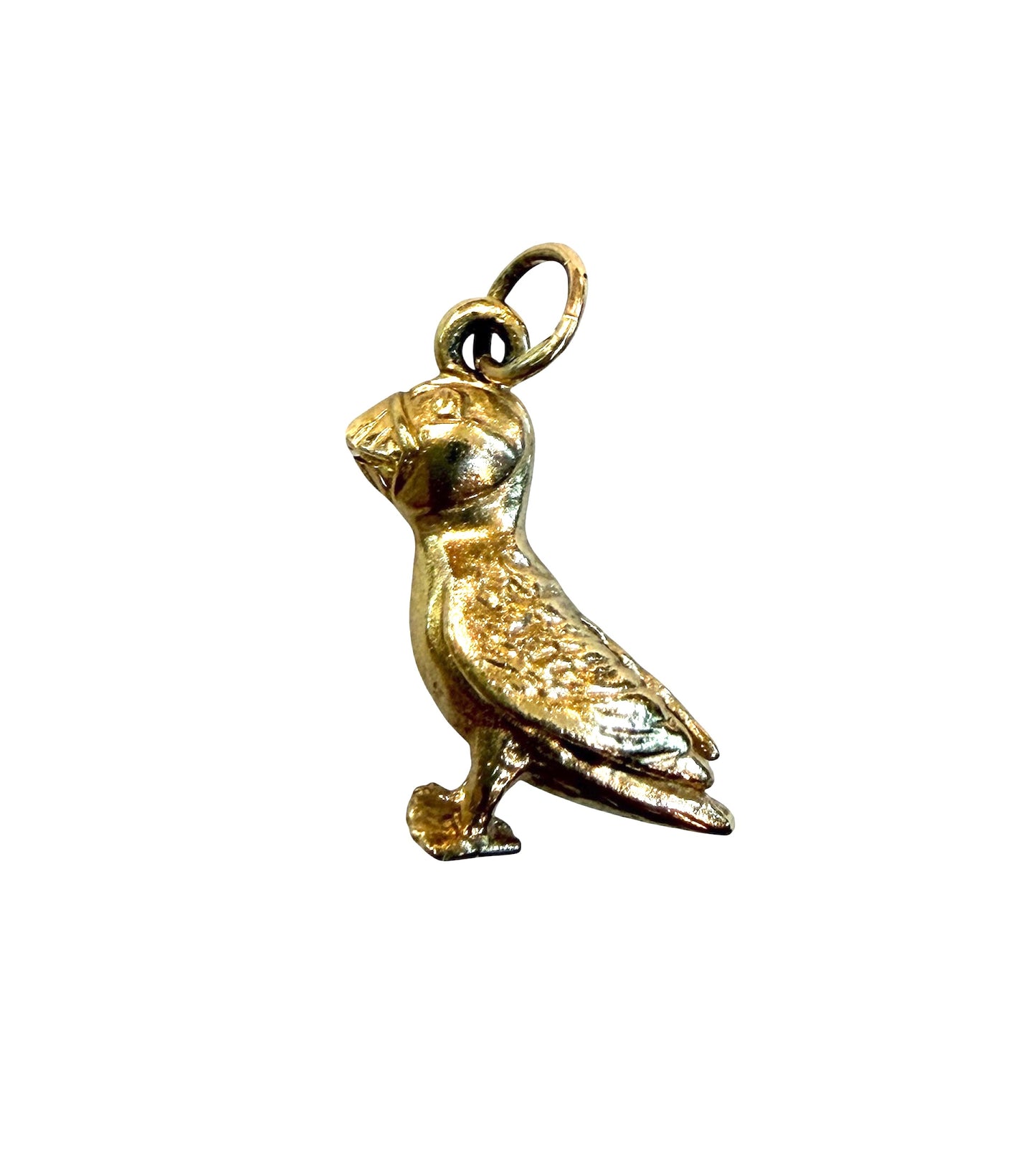 9ct vintage puffin charm, circa 1991 birmingham. 3.7g