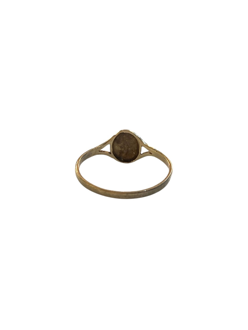 9ct coffee bean ring, lucky ring, ring size P