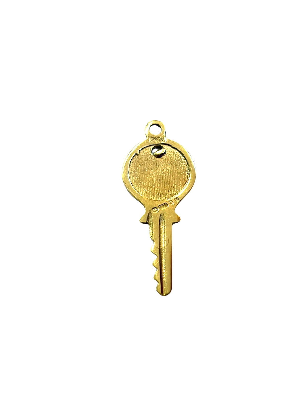 9ct vintage key charm, circa 1960 London