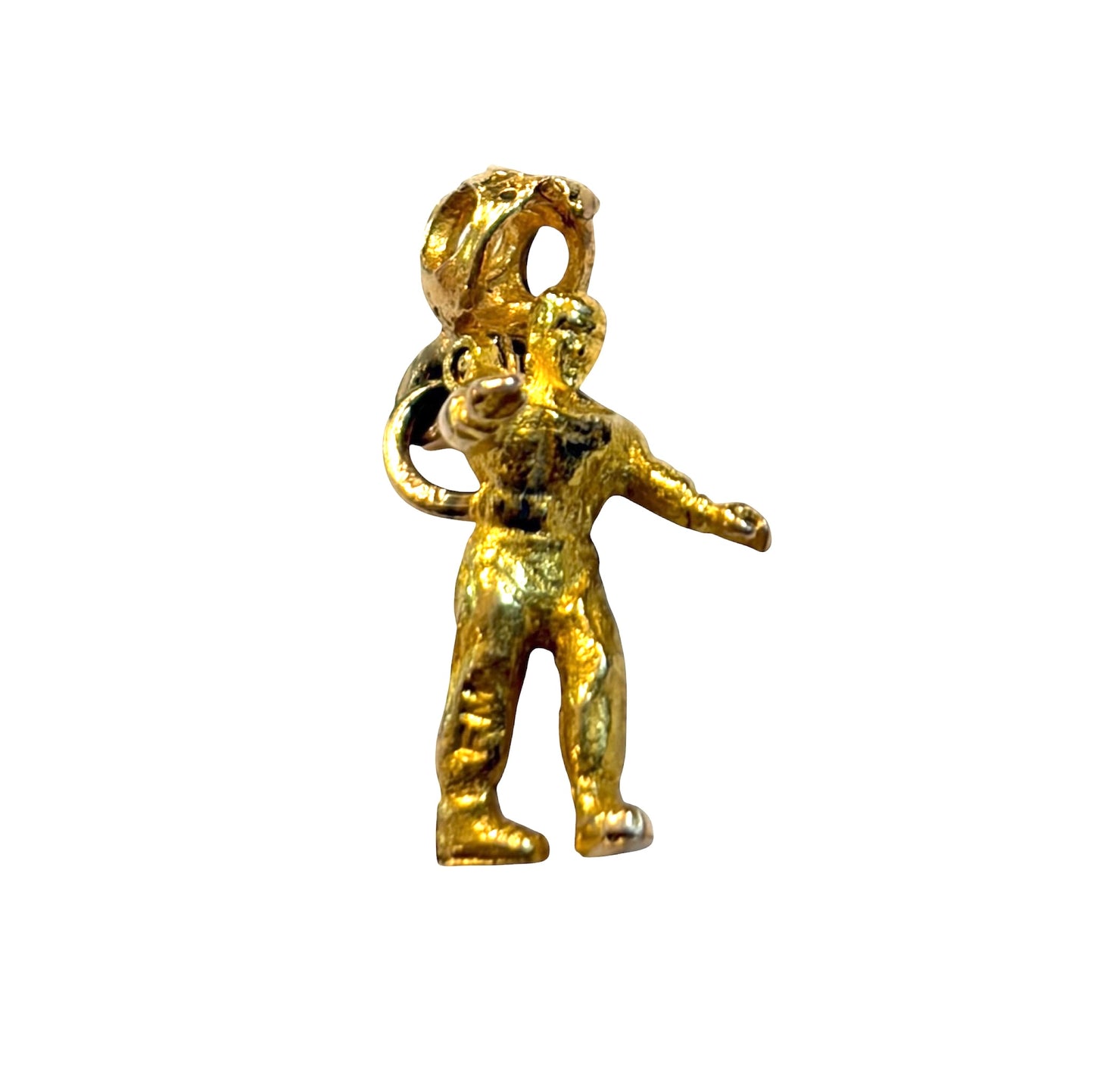 9ct vintage spaceman / astronaut / deep sea diver charm circa 1952 1.6g