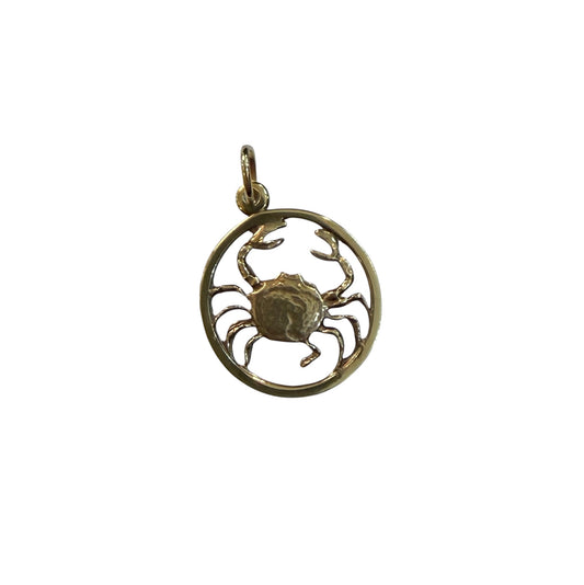 9ct vintage pre owned cancerian charm / pendant circa 1997