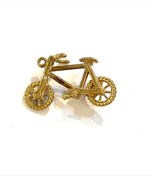 9ct 375 vintage gold bicycle charm