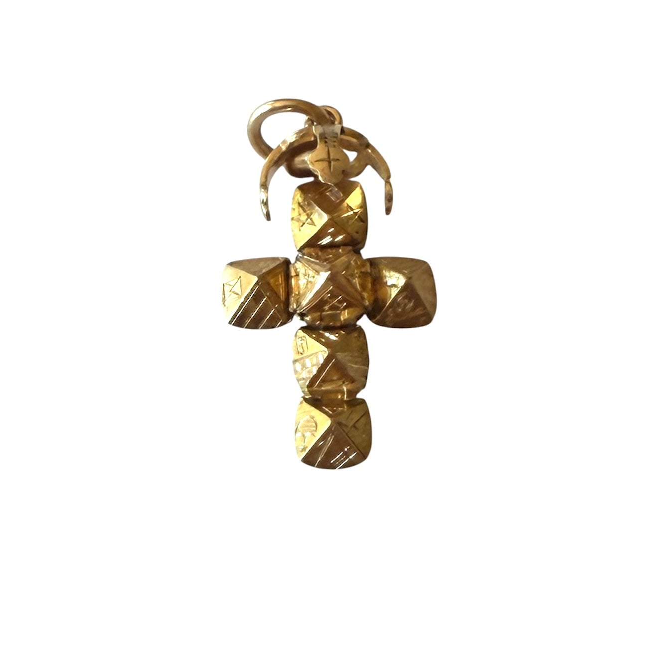 9ct solid gold vintage masonic ball  charm / pendant 3.89g