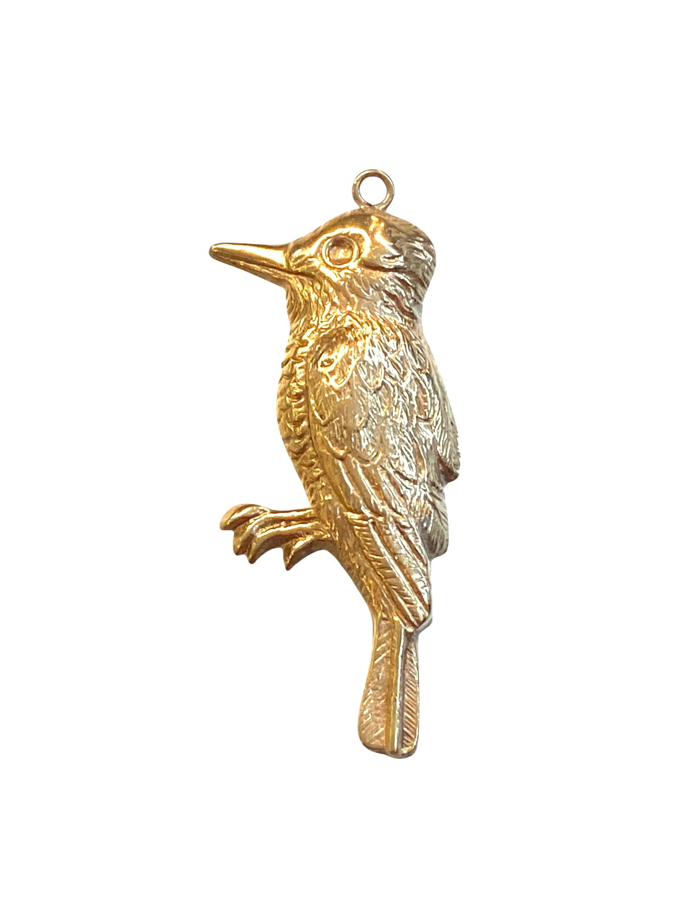 9ct vintage kookaburra charm / pendant circa 1961 chester. 1.3g Hollow