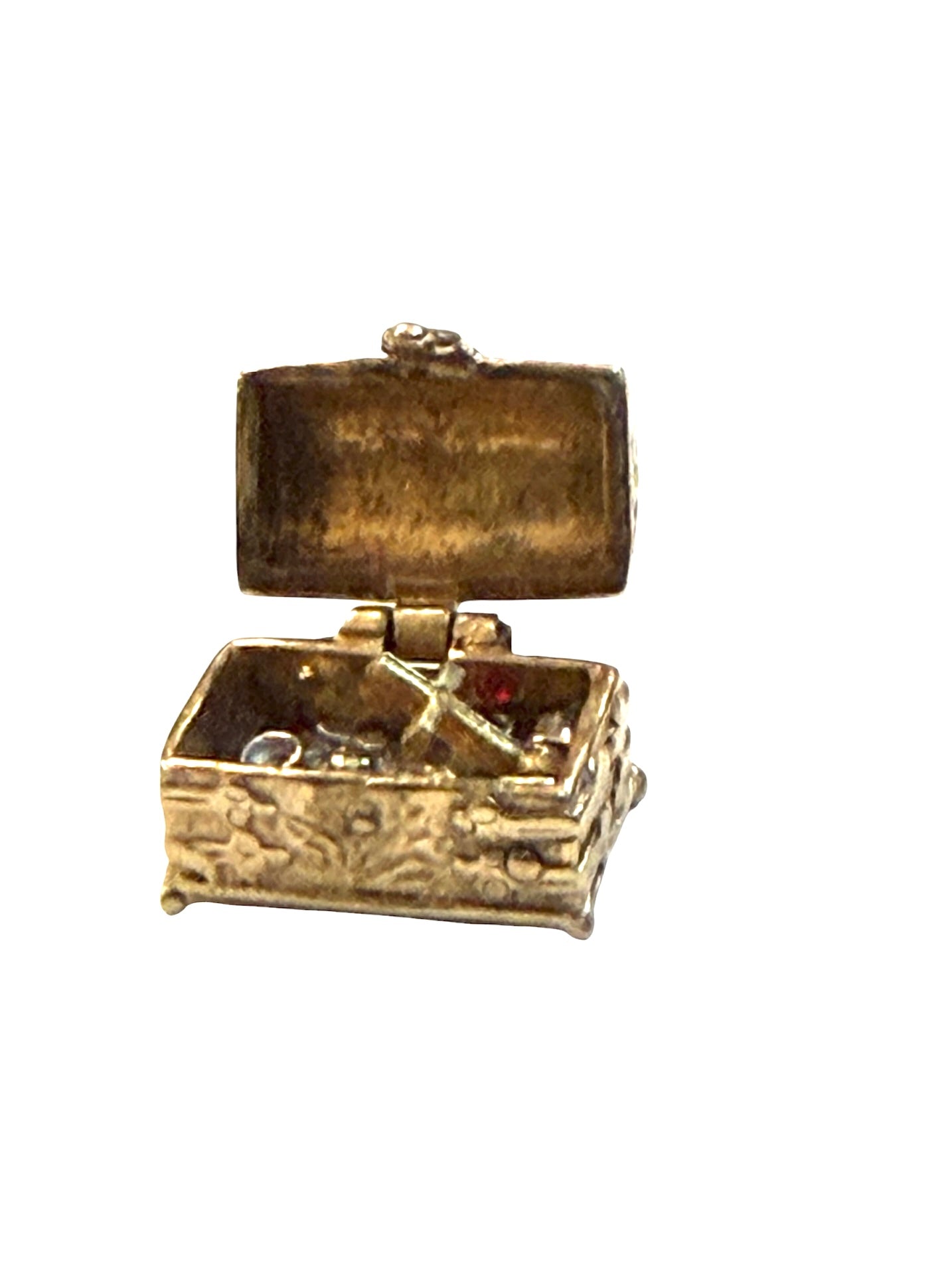 9ct vintage treasure chest charm opening charm circa 1986 3.9g