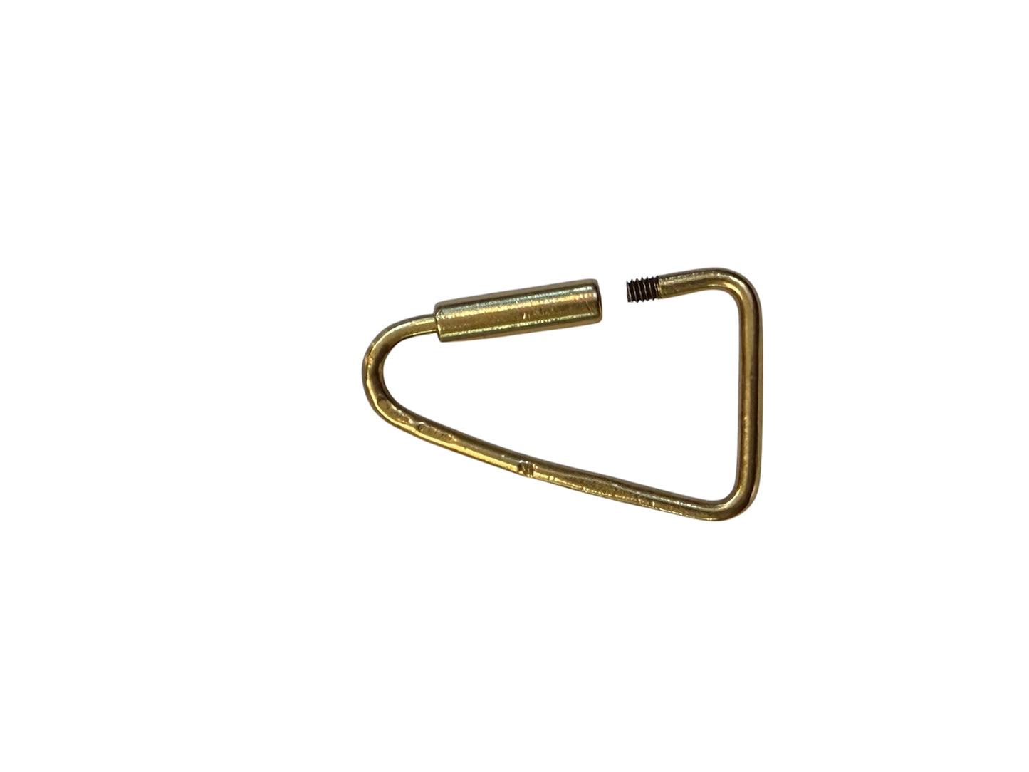 18ct 750 gold lock / carabiner charm, extender