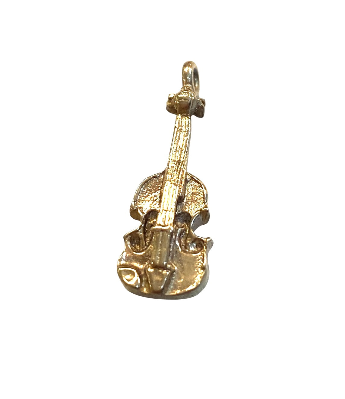 9ct vintage violin charm. circa 1990 1.9g