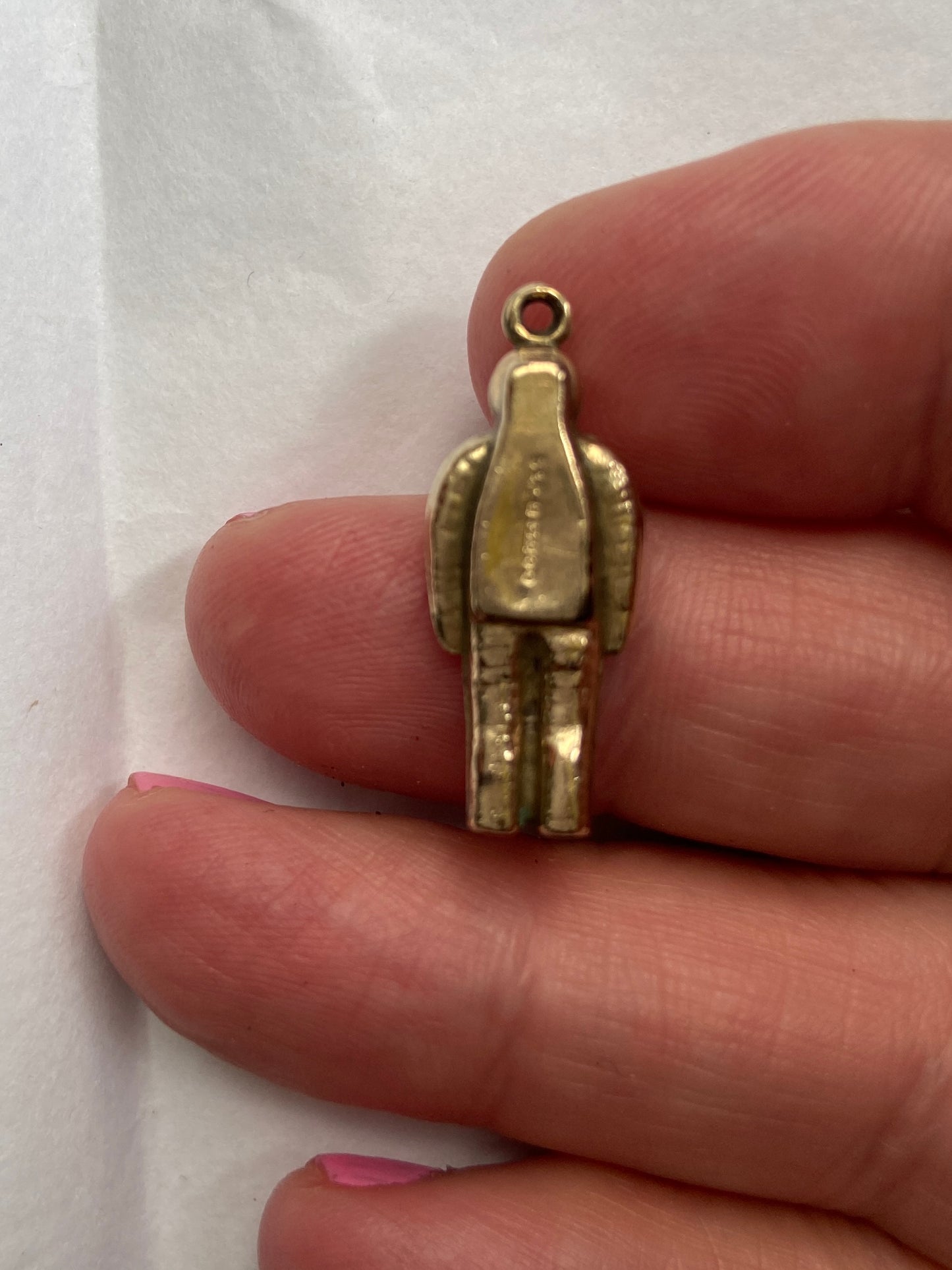 9ct vintage space man charm circa London 1971 HOLLOW