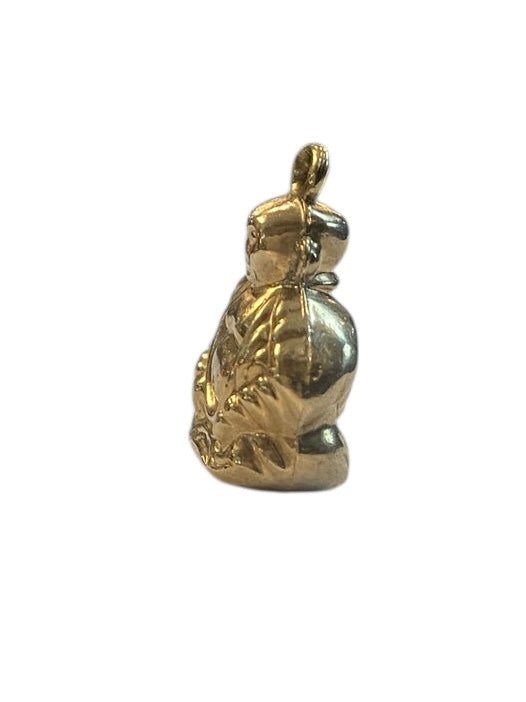 9ct vintage buddha charm , hollow 0.6g