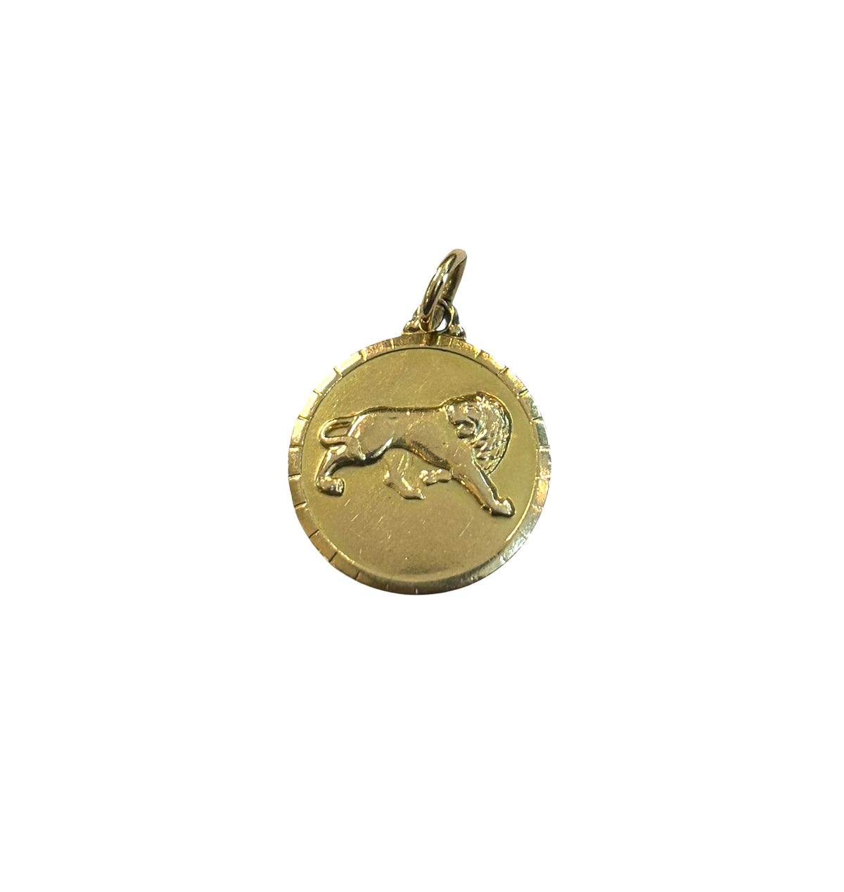 9ct vintage leo lion charm / pendant 3.0g