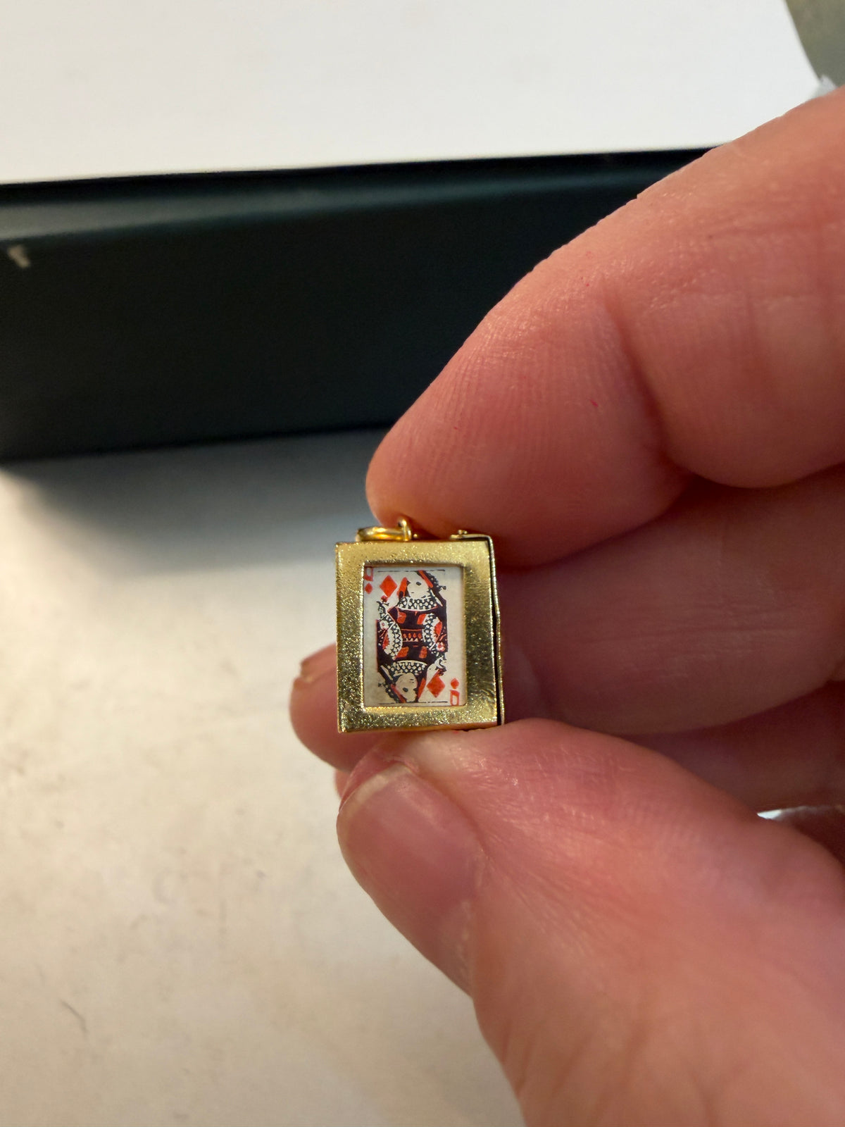 9ct vintage deck of cards charm by Georg jensen circa 1974 2.43g