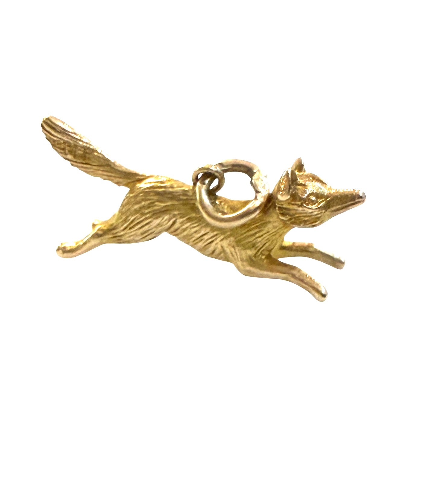 9ct vintage running fox charm circa 1958 2.5g